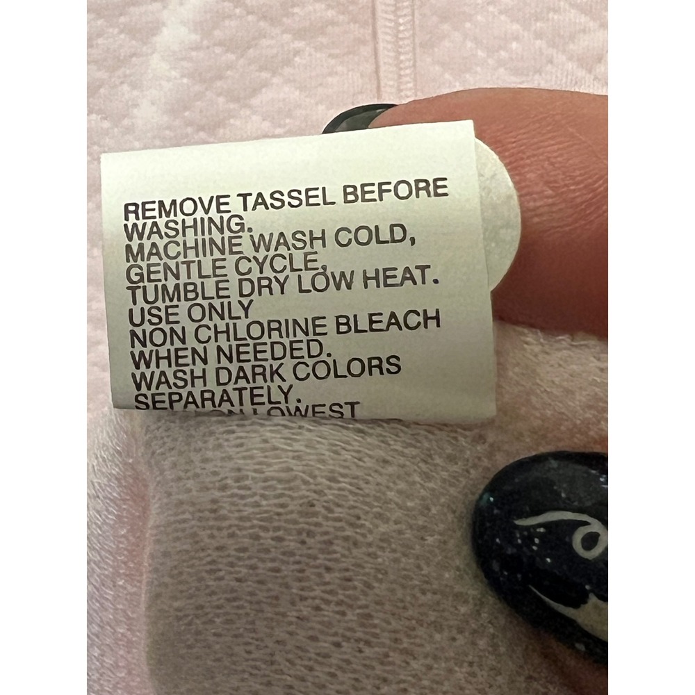 Miss Elaine L Pink Quilted Zip Front Housecoat Duster Robe Embroidered Pockets - Picture 6 of 8